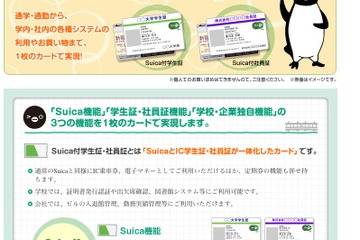 「Suica付学生証」で継続購入時の通学証明書が不要に 画像