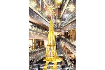 スワロフスキー約2万個の“星降る”イルミ、表参道ヒルズのクリスマス 画像