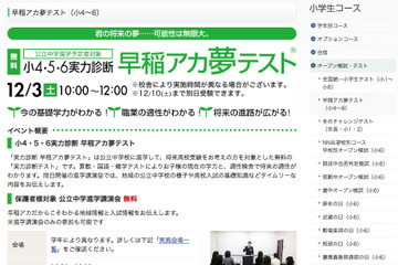 公立中進学予定の小4-5実力診断 早稲アカ夢テスト12/3 画像