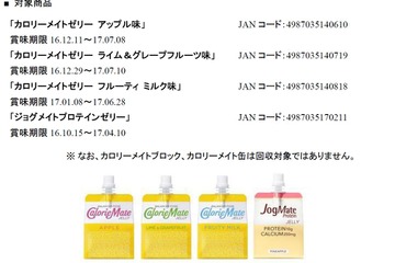 カロリーメイトゼリー自主回収、一部にカビ混入 画像