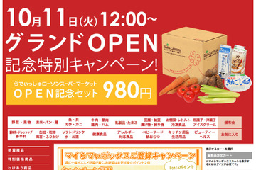 ローソン×らでぃっしゅぼーや のネットスーパー開店 画像