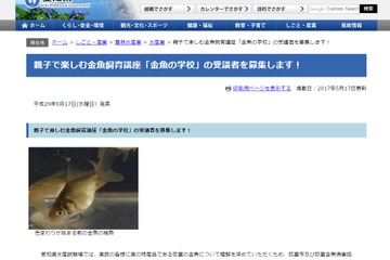 養殖のプロ直伝、親子で楽しむ「金魚の学校」愛知6/17 画像