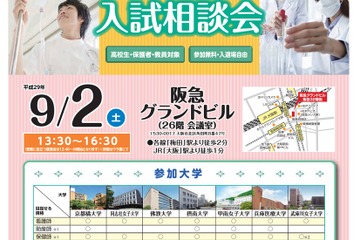 【大学受験2018】京都橘、同志社女子など「看護・医療・薬系7大学合同入試相談会」9/2 画像