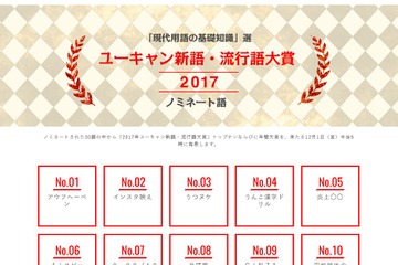 ユーキャン新語・流行語大賞2017、ハンドスピナーなど30語ノミネート 画像