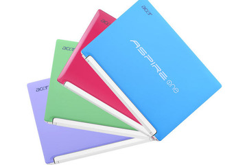 お手ごろ価格のパステルカラーPC「Aspire one Happy」 画像