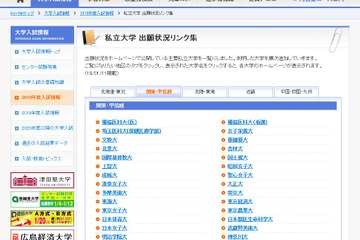 【大学受験2018】私立大学の出願状況公開ページ、河合塾がリンク集作成 画像