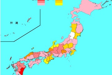 【インフルエンザ17-18】41都府県で注意報レベル超え、1/1-7最多は宮崎県 画像