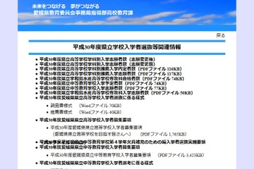 【高校受験2018】愛媛県立高入試の志願状況・倍率（確定）松山東（普通）1.15倍、西条（国際文理）2.38倍など 画像