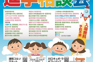 【中学受験2020】【高校受験2020】埼玉隣接の都内32校進学相談会、浦和6/9・川口7/7 画像