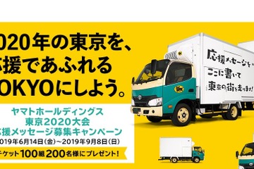 東京2020大会応援メッセージ募集…クロネコヤマトトラック掲出も 画像