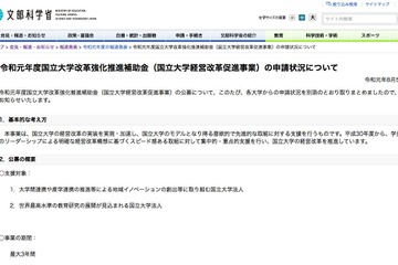 国立大学の経営改革、一橋や北大など20大学が補助事業に申請 画像