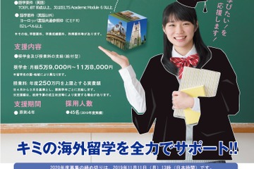 JASSOの海外留学支援制度、事前登録は9/19-11/7 画像