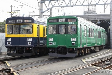 池上線・東急多摩川線に「緑の電車」運行開始…復刻色第2弾 画像