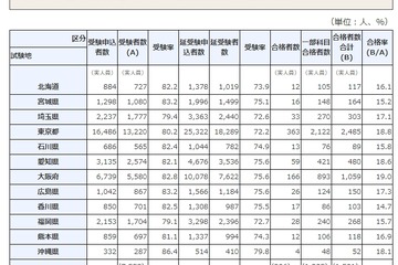 税理士試験2019、合格者は749人 画像