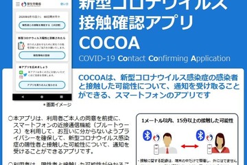 新型コロナ接触確認アプリ「COCOA」提供…厚労省 画像