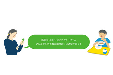 アレルゲン情報をLINEで通知「あんしん給食管理」福岡市 画像