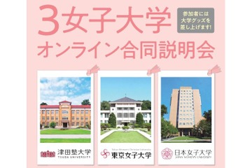 津田塾・日本女子・東京女子、オンライン合同説明会11月 画像