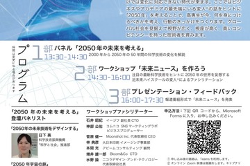 国立高専生対象ワークショップ「科学技術で2050年の世界を変える！」12/19 画像