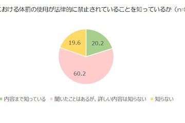 子供への体罰、養育者の3割超…法改正の認知は2割 画像