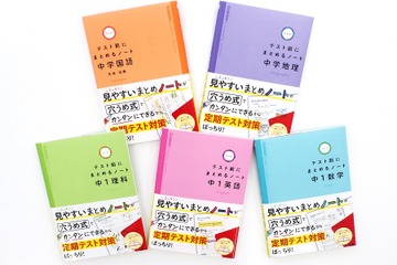 中学生向け参考書「テスト前にまとめるノート」シリーズ改訂版 画像