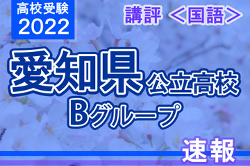 【高校受験2022】愛知県公立高入試・Bグループ＜国語＞講評…標準～やや易 画像