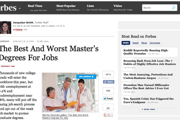 就職に役立つ修士号と役立たない修士号のランキング…フォーブス調査 画像