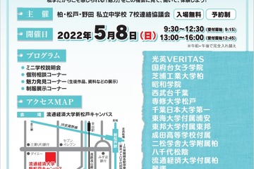 【中学受験2023】千葉県の私立中15校参加…合同説明会5/8 画像
