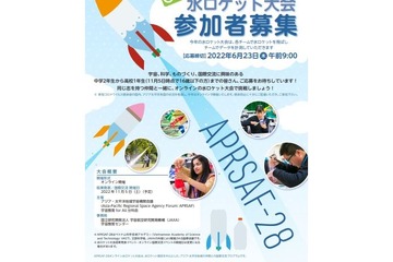 中2-高1対象、APRSAF水ロケット大会日本代表募集6/23〆切 画像