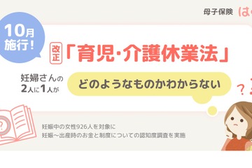 改正「育児・介護休業法」10月施行…妊婦の半数が知らない 画像