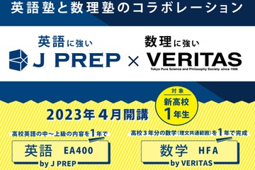 英語のJ PREP×数理のヴェリタス…高1集中コース新設 画像