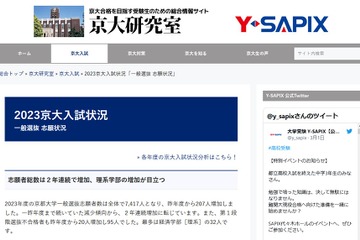 【大学受験2023】京大一般入試、2年連続で志願者増…理系の増加目立つ 画像