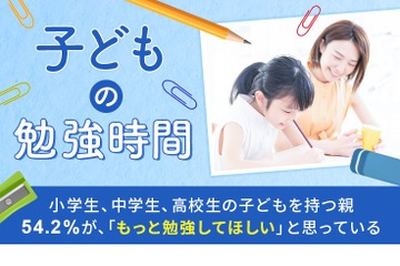 「もっと勉強してほしい」小中高生の親、5割超 画像