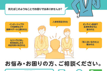 厚労省、24時間体制「就活ハラスメント悩み相談室」開設 画像