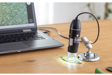 最大300倍のUSBデジタル顕微鏡「LPE-08BK」自由研究にも 画像