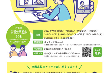 未来を変える出会い…キッズドア「全国高校生キャリア部2023」募集開始 画像