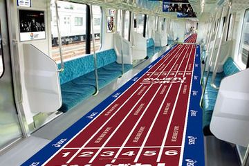 【ロンドン五輪】JR山手線が陸上競技場に…200mトラック出現 画像