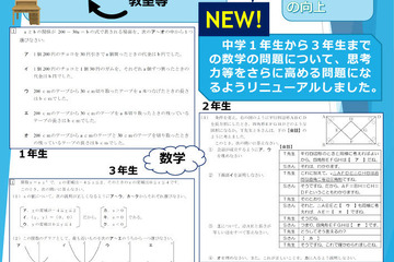 中学生「ちばのやる気」学習ガイド…5教科問題集、誰でもDL可 画像