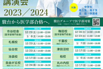 【大学受験】駿台、中高生「医学部入試情報講演会」19会場 画像