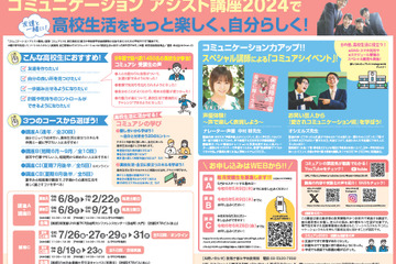 都立高生対象「コミュニケーションアシスト講座」受講生募集 画像