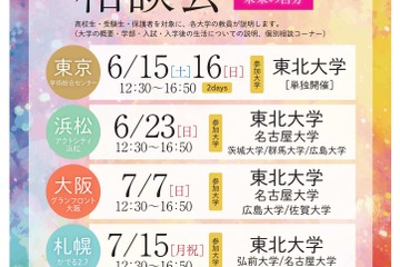 【大学受験2025】東北大など7大学「進学説明会・相談会」全国5会場 画像