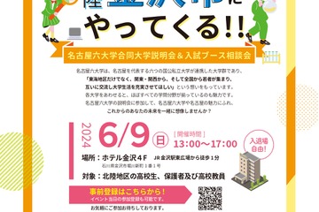 【大学受験】名古屋六大学「合同大学説明会&入試相談会」6/9 画像