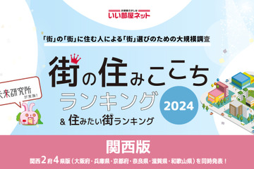街の住みここちランキング関西版、初登場で1位の駅は？ 画像