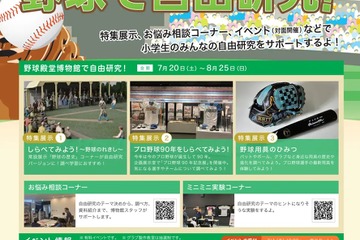 【夏休み2024】イベントや展示「野球で自由研究」 画像