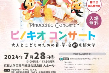 【夏休み2024】京大「ピノキオコンサート」7/28…クラシック音楽と朗読 画像