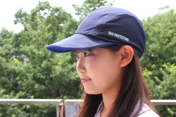 中高生の熱中症・紫外線対策「UVカット帽子」ピーカブー 画像