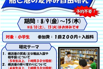 【夏休み2024】小学生対象「船と港の自由研究」横浜みなと博物館 画像