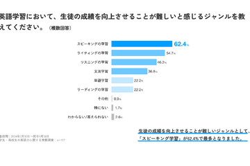95.7％の英語教員、英語学習は「文法学習が重要」 画像