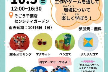 ゲームや工作でSDGs「こどもエコまつり」千葉10/5 画像
