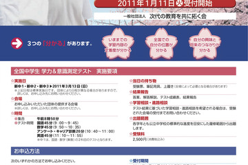 4万人が参加する中学生全国統一学力＆キャリア診断テスト開催3/13 画像