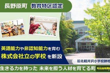 群馬県長野原町に教育特区、「きたかる森のインター」開校へ 画像